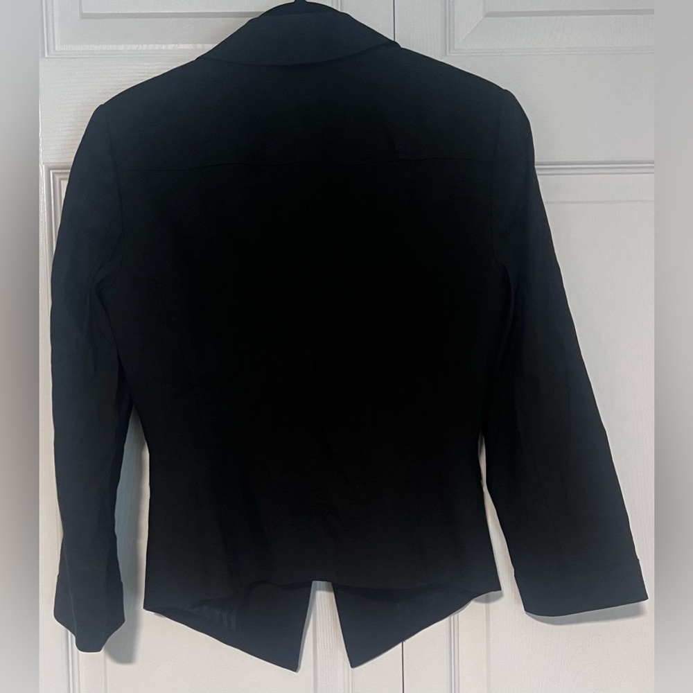 Women's Bebe One Clasp Semi Linen Blazer - Picture 4 of 6